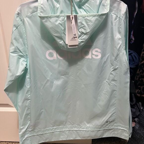 New Adidas Windbreaker Jacket in Ice Mint Size Small - Picture 5 of 6